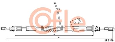 Cable Pull, parking brake COFLE 11.5349