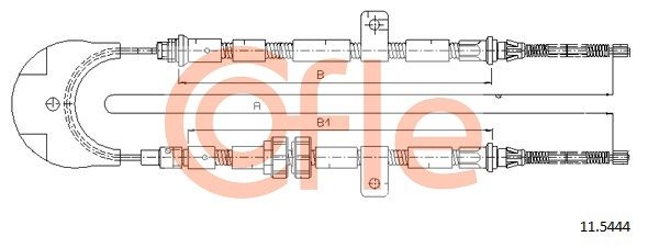 COFLE 11.5444 Cable Pull, parking brake