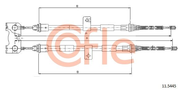 COFLE 11.5445 Cable Pull, parking brake
