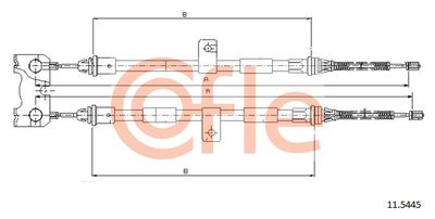 Cable Pull, parking brake COFLE 11.5445