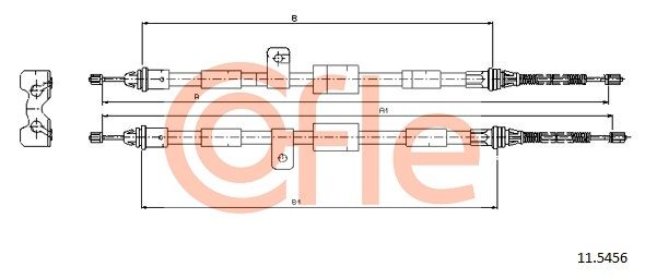 COFLE 11.5456 Cable Pull, parking brake
