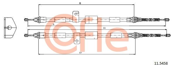 COFLE 11.5458 Cable Pull, parking brake