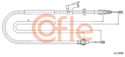 Cable Pull, parking brake COFLE 11.5495