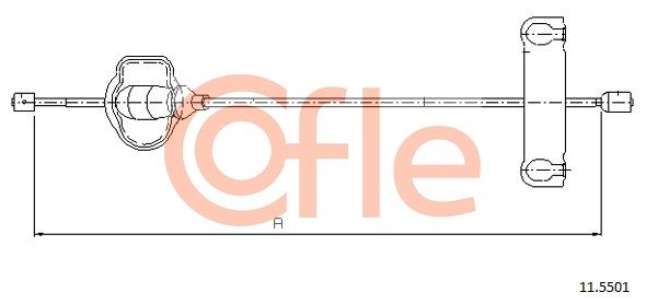 COFLE 11.5501 Cable Pull, parking brake