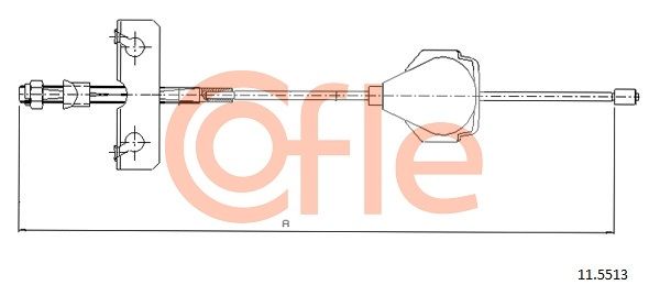 COFLE 11.5513 Cable Pull, parking brake