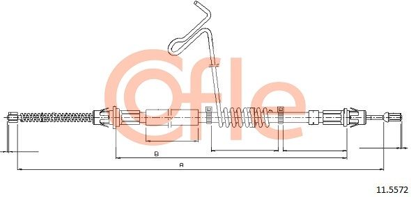 COFLE 11.5572 Cable Pull, parking brake