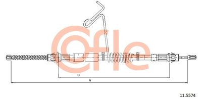 Cable Pull, parking brake COFLE 11.5574
