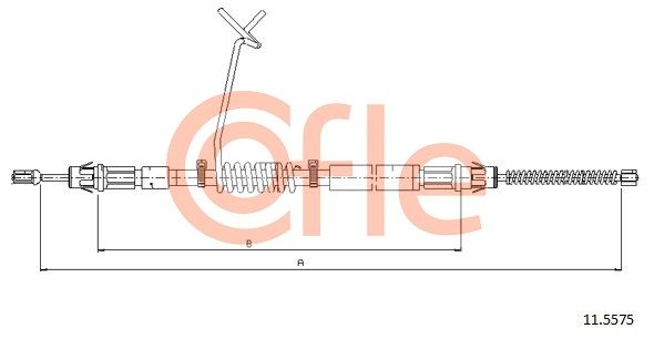 COFLE 11.5575 Cable Pull, parking brake