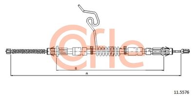 Cable Pull, parking brake COFLE 11.5576