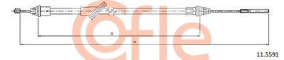 Cable Pull, parking brake COFLE 11.5591