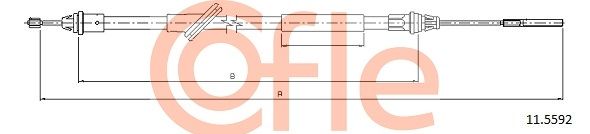 COFLE 11.5592 Cable Pull, parking brake
