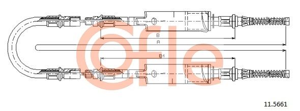 COFLE 11.5661 Cable Pull, parking brake