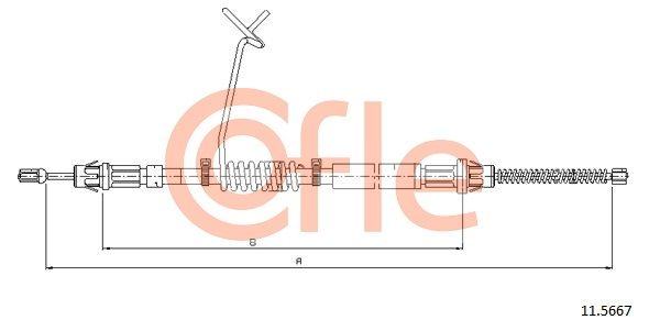 COFLE 11.5667 Cable Pull, parking brake