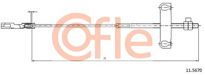 Cable Pull, parking brake COFLE 11.5670