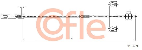 COFLE 11.5671 Cable Pull, parking brake