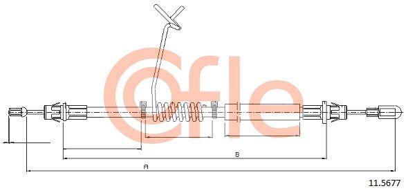 COFLE 11.5677 Cable Pull, parking brake