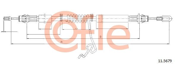 COFLE 11.5679 Cable Pull, parking brake