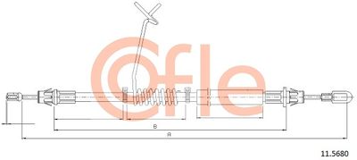 Cable Pull, parking brake COFLE 11.5680