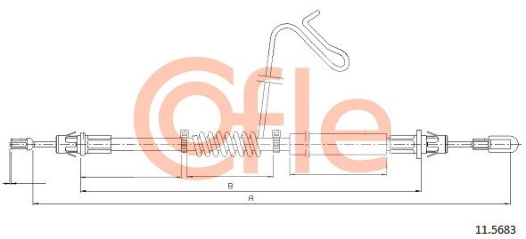 COFLE 11.5683 Cable Pull, parking brake