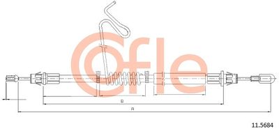 Cable Pull, parking brake COFLE 11.5684