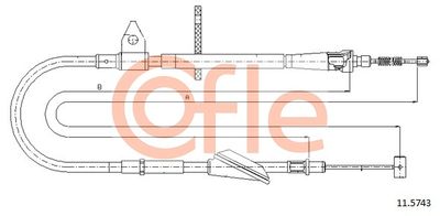 Cable Pull, parking brake COFLE 11.5743