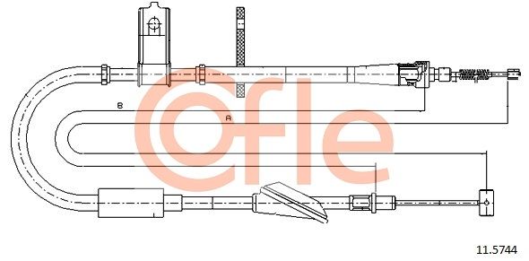 COFLE 11.5744 Cable Pull, parking brake