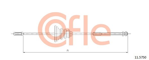 COFLE 11.5750 Cable Pull, parking brake