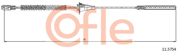 COFLE 11.5754 Cable Pull, parking brake
