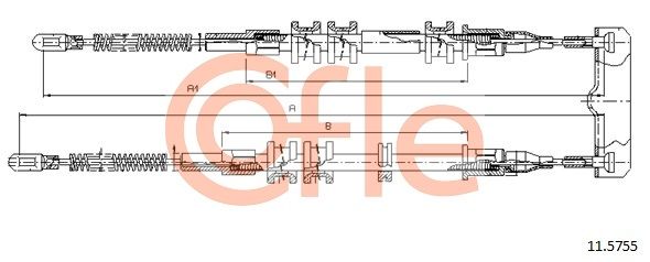 COFLE 11.5755 Cable Pull, parking brake
