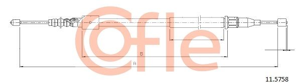 COFLE 11.5758 Cable Pull, parking brake