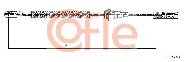 COFLE 11.5763 Cable Pull, parking brake