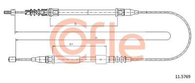 Cable Pull, parking brake COFLE 11.5769