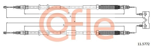 COFLE 11.5772 Cable Pull, parking brake