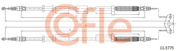 COFLE 11.5775 Cable Pull, parking brake