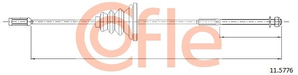 COFLE 11.5776 Cable Pull, parking brake