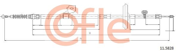 COFLE 11.5828 Cable Pull, parking brake