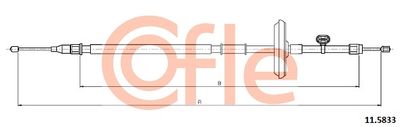 Cable Pull, parking brake COFLE 11.5833