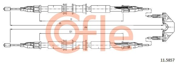 COFLE 11.5857 Cable Pull, parking brake