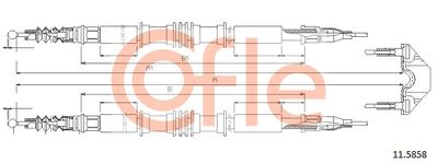 Cable Pull, parking brake COFLE 11.5858