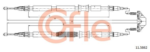 COFLE 11.5862 Cable Pull, parking brake