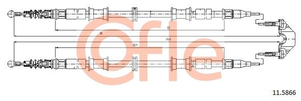 COFLE 11.5866 Cable Pull, parking brake