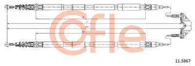 Cable Pull, parking brake COFLE 11.5867