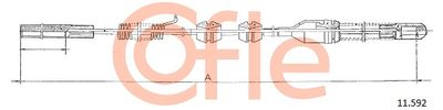 Cable Pull, parking brake COFLE 11.592
