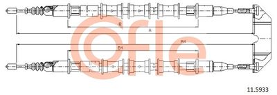 Cable Pull, parking brake COFLE 11.5933