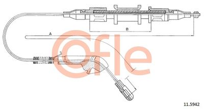 Cable Pull, parking brake COFLE 11.5942