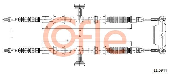 COFLE 11.5944 Cable Pull, parking brake