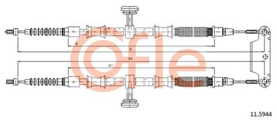 Cable Pull, parking brake COFLE 11.5944