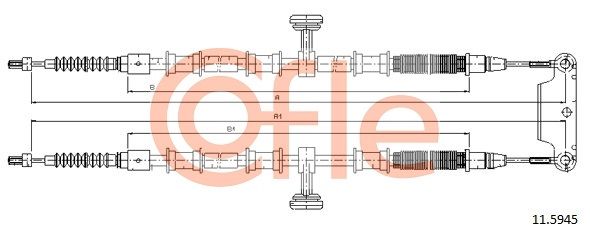 COFLE 11.5945 Cable Pull, parking brake