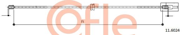 COFLE 11.6024 Cable Pull, parking brake