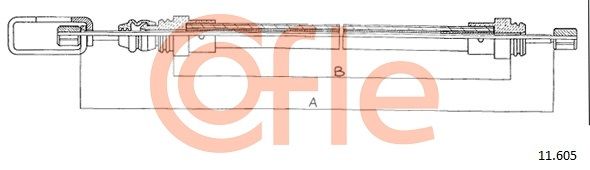 COFLE 11.605 Cable Pull, parking brake